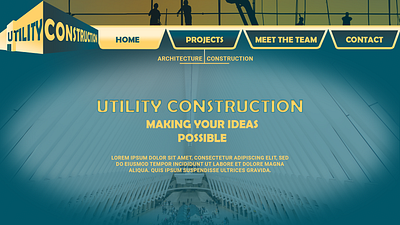 Utility Construction Homepage graphic design logo ui ux