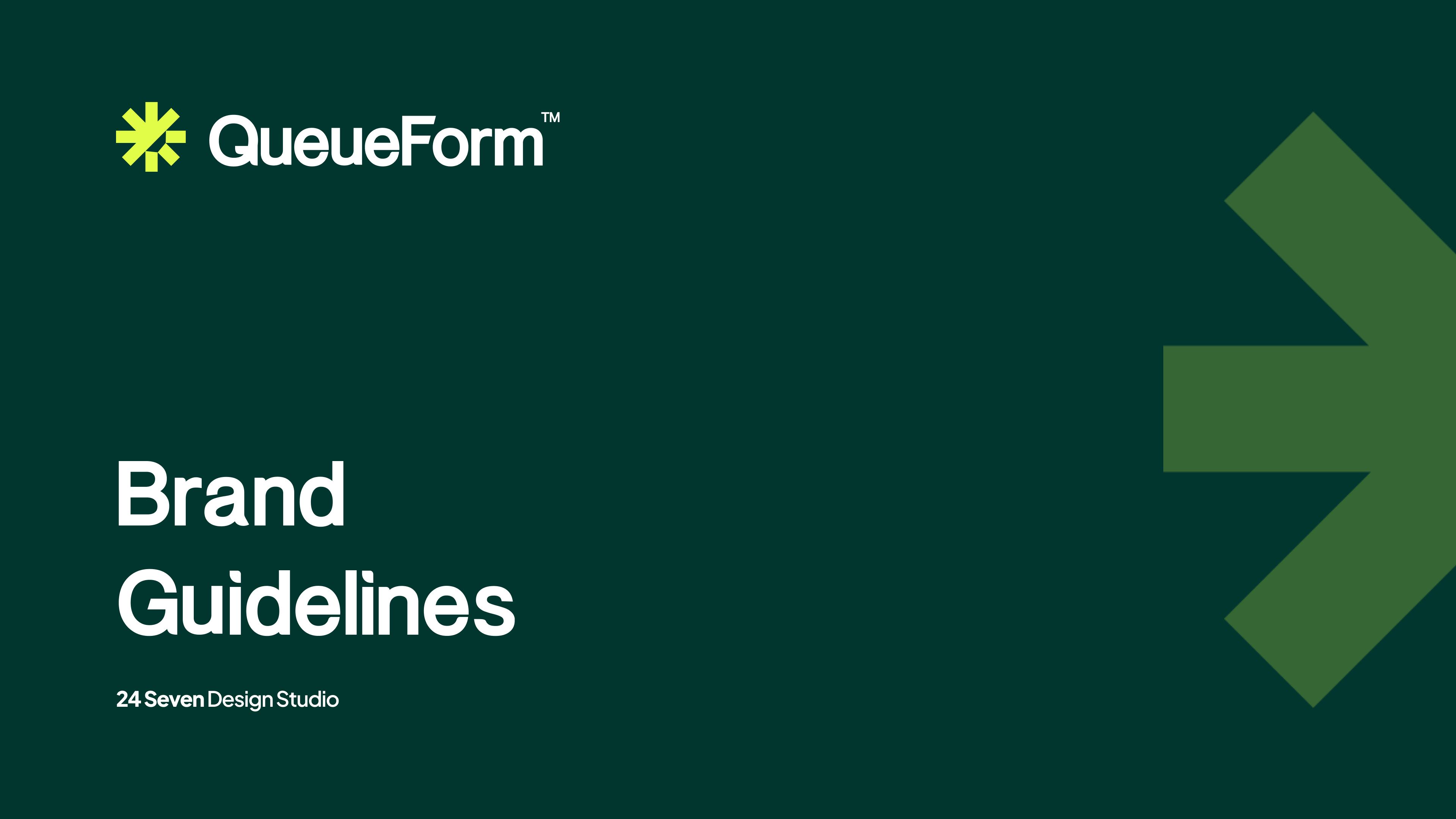 Brand Guidelines / Identity for QueueForm [Complete Case Study] abstract logo brand guidelines brand identity branding design graphic design illustration logo logo design monogram logo