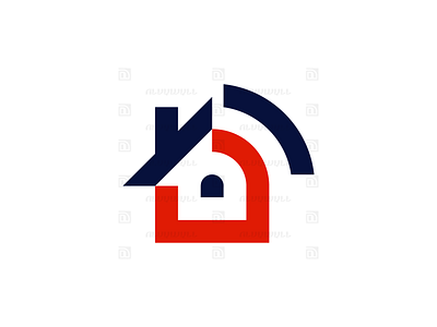 Home Wifi Rooster Logo Forsale art branding building connect design estate flat graphic design home house logo minimal network property real rooster signal tech vector wifi