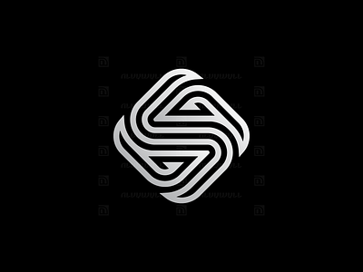 Monoline Letter S Logo Forsale ambigram art branding design elegant flat graphic design initial letter logo minimal modern monogram monoline s simple so ss sss vector