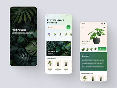Plant UI App Design graphic design illustration plant app plant selling app plant ui ui uiuxdesign user exprience user interface ux vector