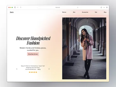 Fashion landing page branding design graphic design illustration logo productdesign ui uiux ux vector