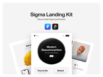 Sigma Landing Kit now on Figma and Framer component design system figma framer sigma ui uikit ux