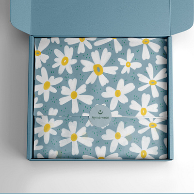 Chamomile chamomile doodle doodleart flowers illustration package design pattern wrapping paper