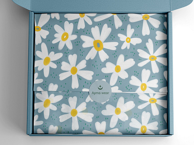 Chamomile chamomile doodle doodleart flowers illustration package design pattern wrapping paper