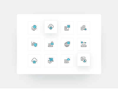 Data & Security Icon Set data design icon icon design icon set iconography icons illustration security storage ui
