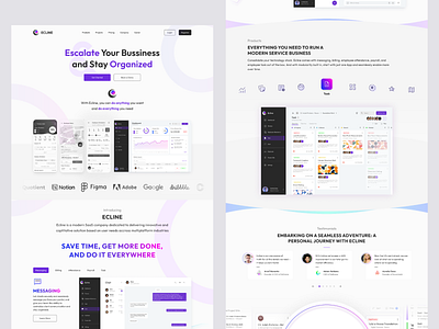 Ecline - SaaS Website design graphic design ui ux