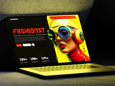 Digital Wardrobe Web Design Concept designyourstyle fashion graphic design hero section landing page mordern design onlinefashion ui uiux virtualwardrobe web design