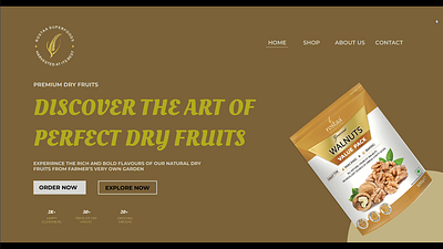 Dry fruits shopping website uiux dryfruits animations