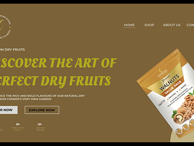 Dry fruits shopping website uiux dryfruits animations