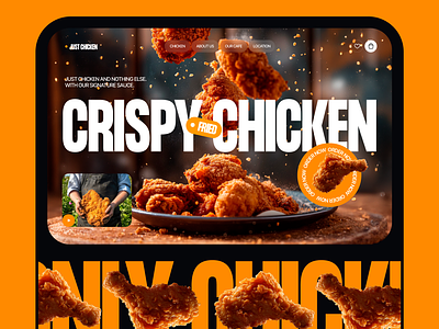 Chicken restaurant Landing page daily design food homepage kitchen landing page ui web webdesign website