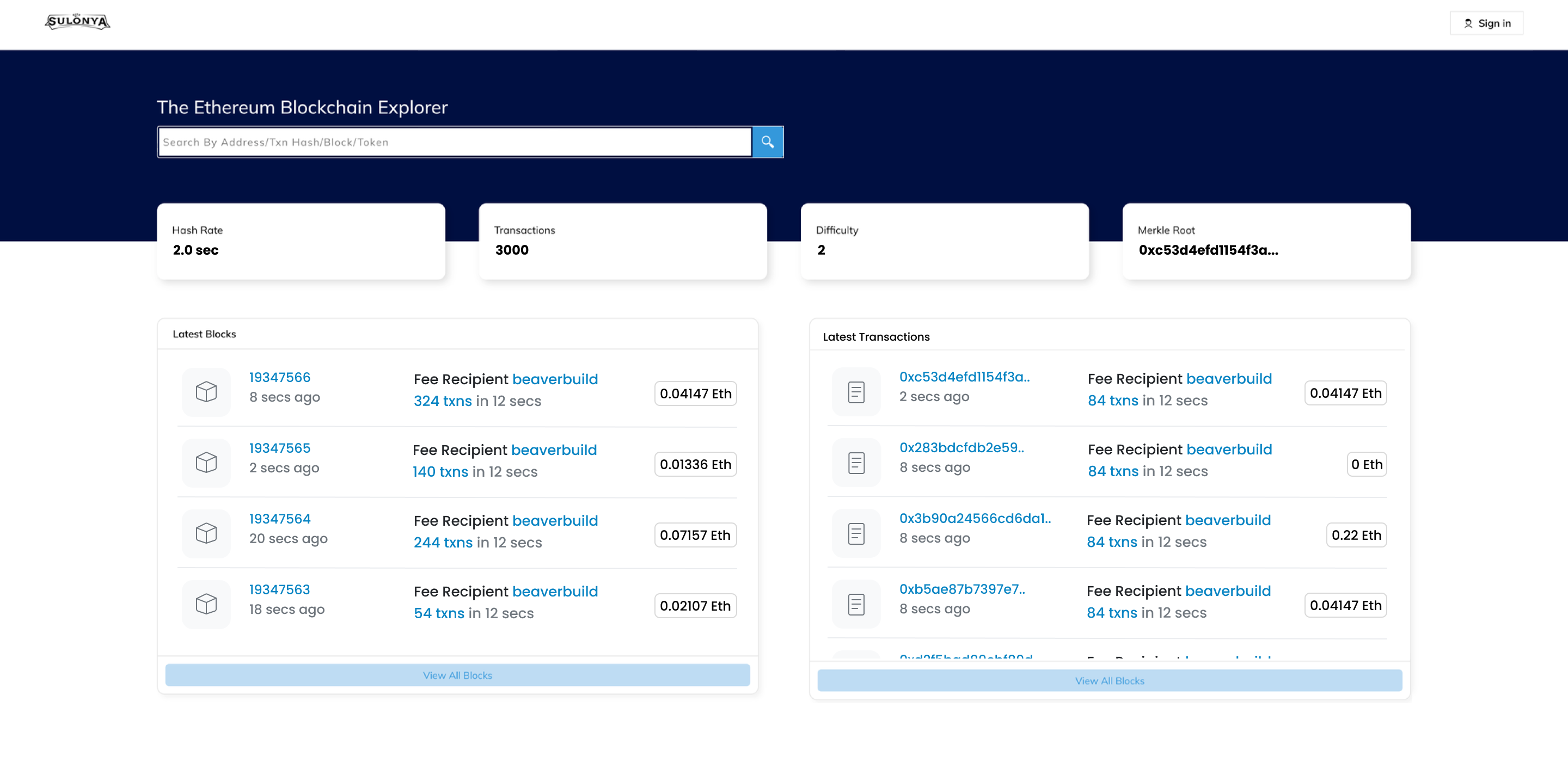 Blockchain Data Manager branding ui ux
