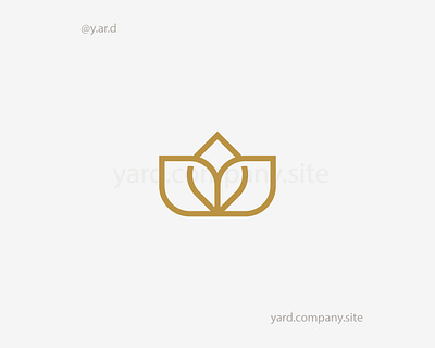 Flower logo branding crown design flower garden graphic design icon logo logodesign logotype lotus premium sign spa vector