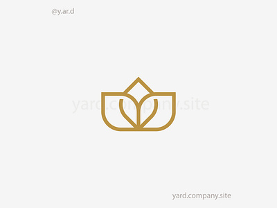 Flower logo branding crown design flower garden graphic design icon logo logodesign logotype lotus premium sign spa vector