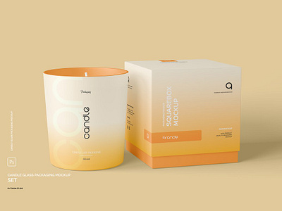 Candle Glass Packaging Mockup Set box candle candle mockup clean container customizable decorate decorative elegance floating glass label jar jar mockup logo modern packaging packaging perfume personalized wax wicks