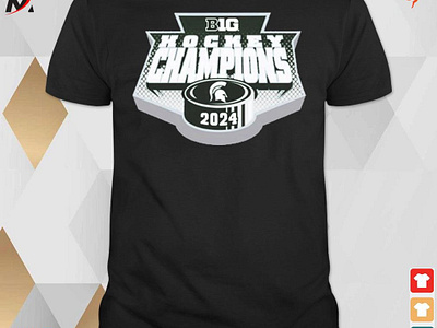 Official 2024 Michigan State Spartans B1G Hockey Champions t-shi