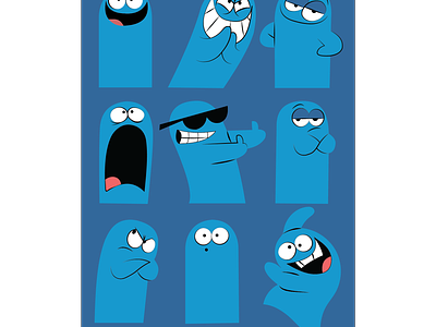 Cartoon expression animation animate animation blue cartoon cartoon motion graphics