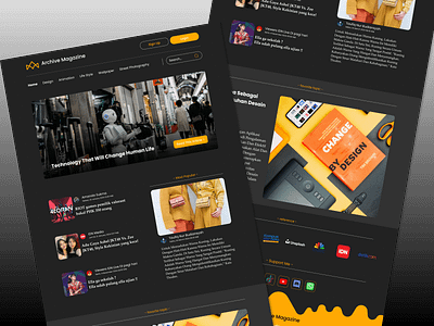 Archive Magazine - a place to read articles ui