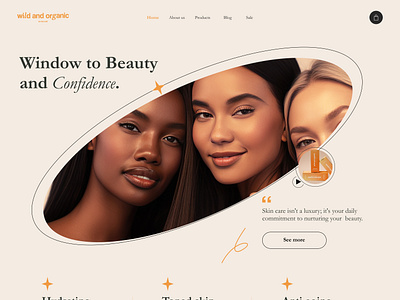 Wild and organic landing page beauty landing page ui website wild and organic