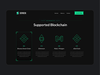 SEROCK Web design blockchain ui ux