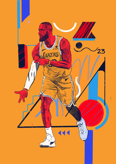 Legend basketball character history illustration illustrator lakers legend los angeles nba nba basketball people portrait portrait illustration procreate the king