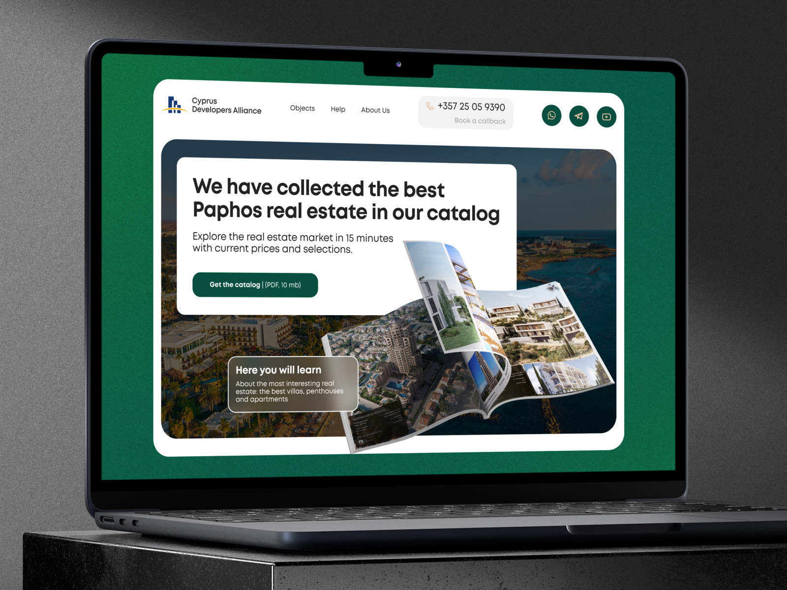 Buy Paphos Landing page cyprus design estate landing page ui ux web design
