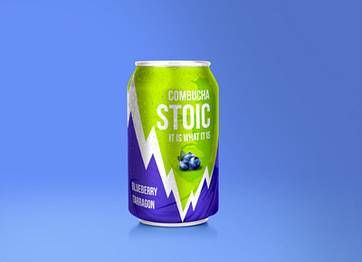 Stoic Combucha brand brand identity branding can can design combucha design energy eyecatching graphic design illustration inspiration label label design logo packaging packaging design ui vector