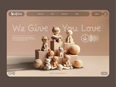 SoftCat - Knitted Toys Shop design shop ui web design