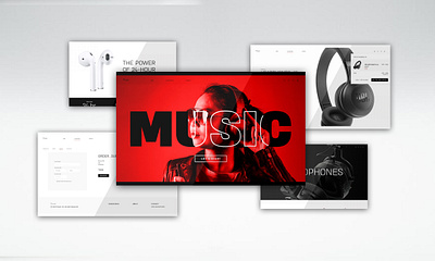 ux, ui - music site branding graphic design logo ui