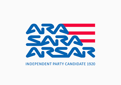 Independent party candidate 1920 design icon illustration logo typography