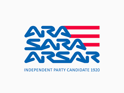 Independent party candidate 1920 design icon illustration logo typography