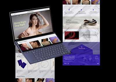 ResiShine - Jewelry Web Design design figma jewelry jewelry web laptop ui web web design website