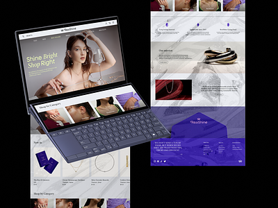ResiShine - Jewelry Web Design design figma jewelry jewelry web laptop ui web web design website