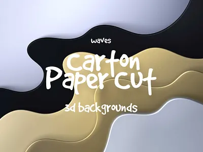 Papercut Waves 3D Backgrounds 3d 3d illustration 3d render abstract background carton cutout gradient grain illustration layered noise paper paper cut spline texture wallpaper wave waves