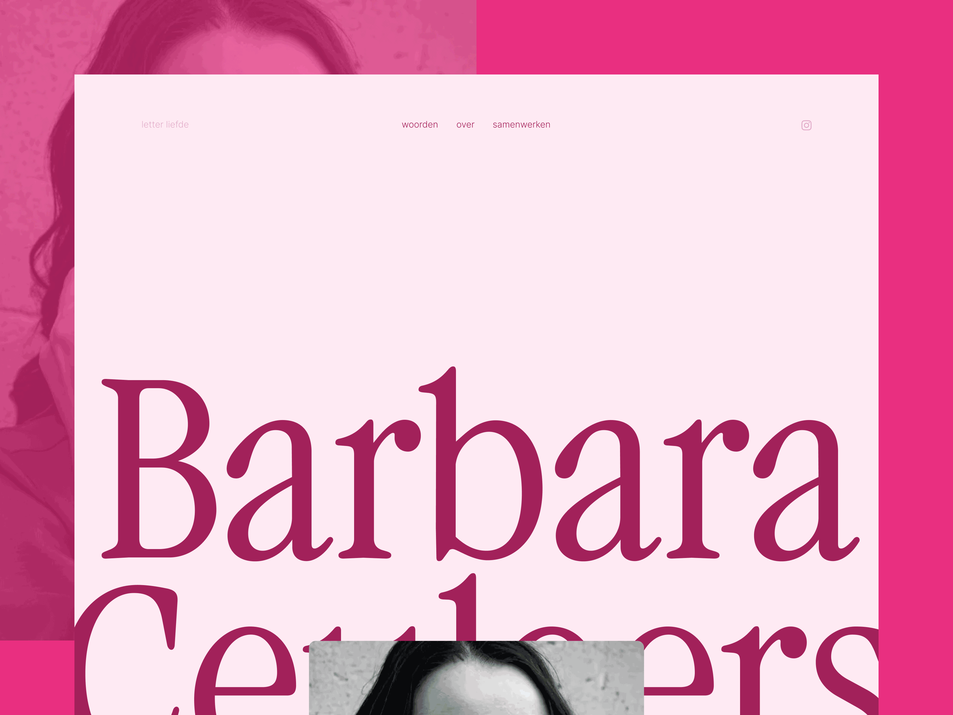 Landing Page for Barbara Ceuleers animation branding design editorial figma framer ui ui design web webdesign