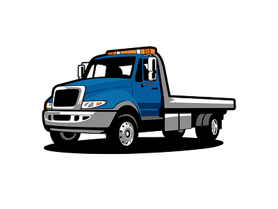 Flatbed tow truck branding design graphic design illus illustration truck vector vehicle