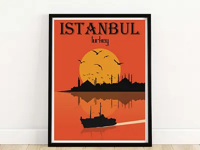 Istanbul Retro Travel poster design art branding graphic design istantbul retro retro poster travel poster travels vintege