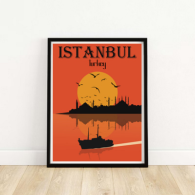 Istanbul Retro Travel poster design art branding graphic design istantbul retro retro poster travel poster travels vintege