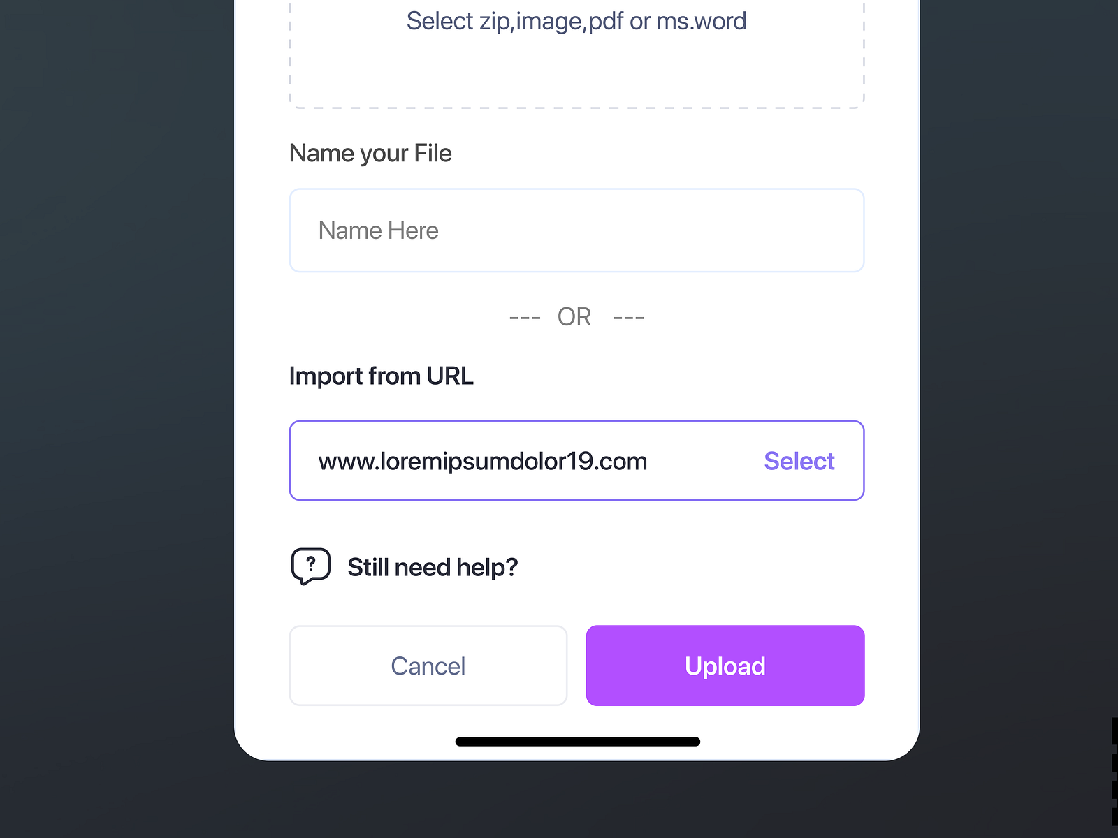 File Upload screen - Application Design Concept by Aadi Jadhav on Dribbble