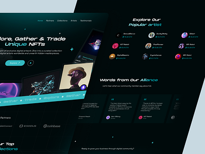 NFTrim.io ⏤ NFT Marketplace exploration inspo landing page marketplace nft nft marketplace ui uiux web design