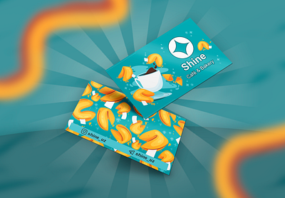 Shine | Cafe & Bakery Card design advertising booking branding design graphic design illustration logo