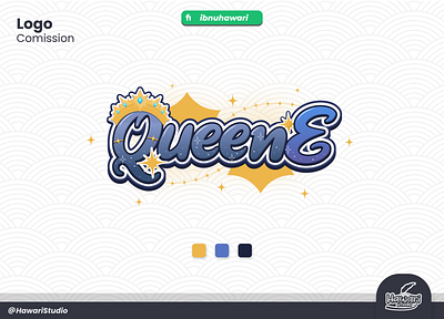 Logo For Vtuber Queene cute streamer vtuber