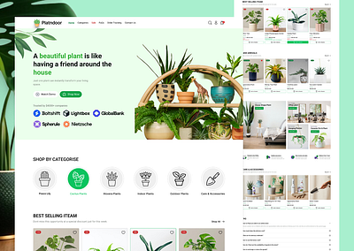 Plant Shop - Landing Page branding lending page plant typography ui uiux ux uxdesign website websites