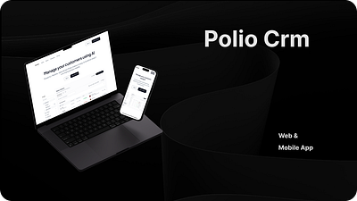 Polio CRM Homepage design brandiing crm home page mobile app mockups saas ui uiux ux