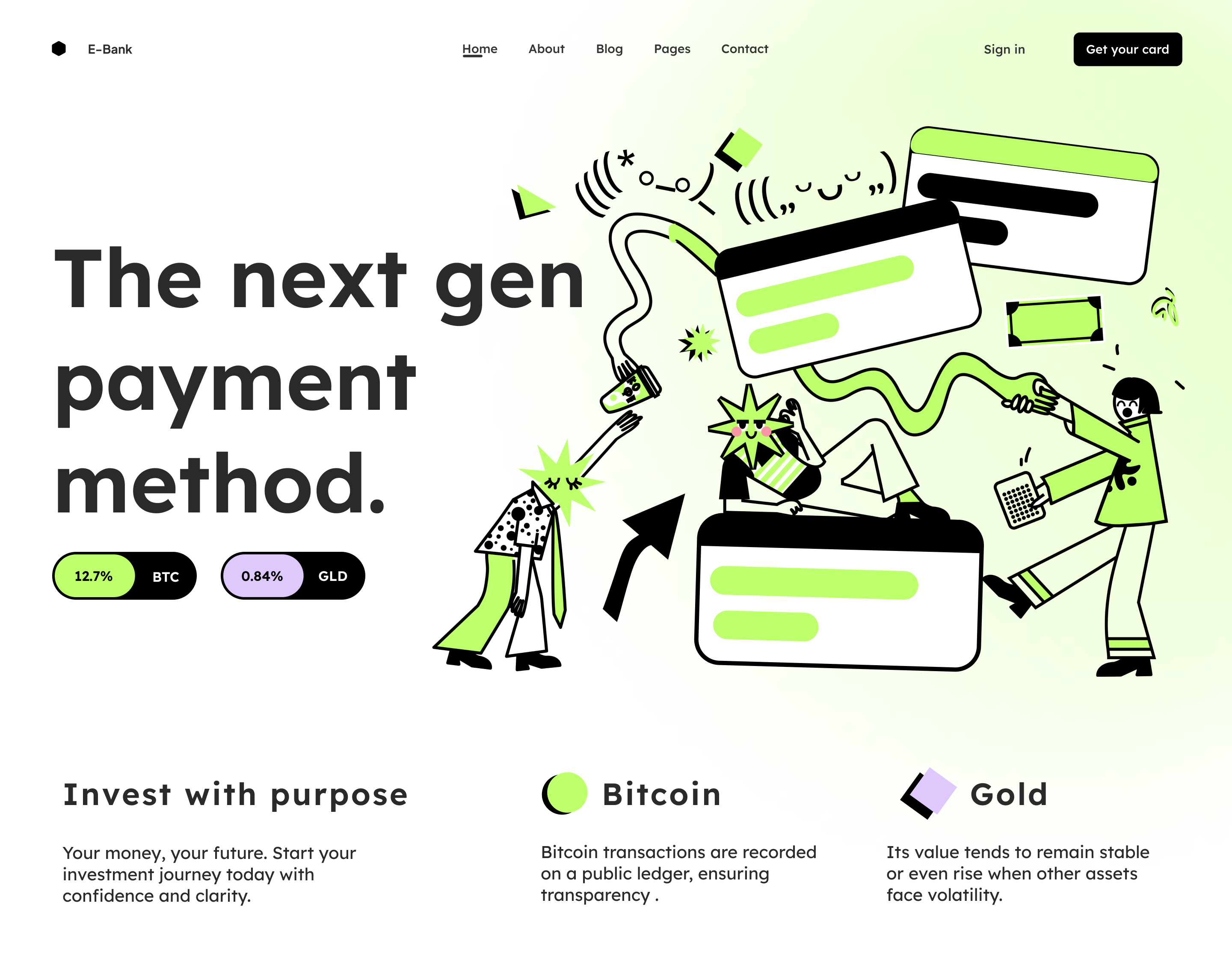 E-bank landing page bank banking figma fintech fintech landing page fintech world landing page landingpage payment payment method web website