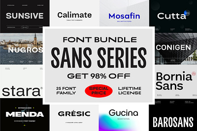 Font Bundles – Sans Series branding design font fontbundle fonts graphic design logo sanserif typography