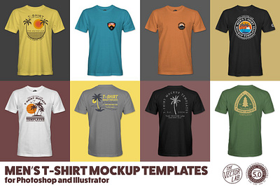 Men's T-Shirt Templates Version 5.0 american apparel apparel clothing men shirt mock up mockup shirt short sleeve t shirt tee template tshirt