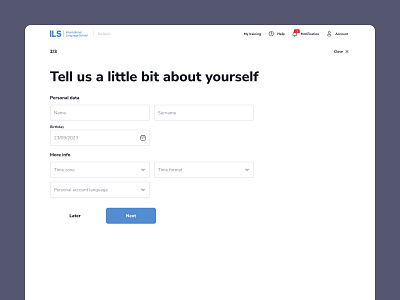 Form personal information design personal account ui ux uxdesign