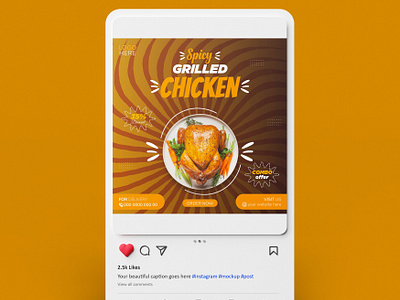 Spicy Chicken Menu Social Media Instagram Post Template chicken food chicken food post chicken food post design chicken menu post chicken menu post design chicken social media menu chicken social media post food instagram post food menu food menu post food post food post design food sale post food sale post design food social food social media food social media post food social media post design grilled chicken post pirignex