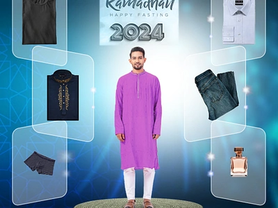 Pre-Ramadan Shopping Design adobe photoshop branding design e commerce page facebook page graphic design landing page of shopping page males wear pre ramadan shopping ramadan festival site design social media design social media site design typhography ui design vector